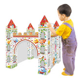 Children Grafiti diy coloring playhouse painting toy cardboard castle