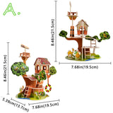 Cartoon Cardboard Jigsaw Puzzle 3D Paper Model Building Kits diy House 3D Puzzle Toys for Kids Games Educational Toys Gifts