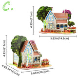 Cartoon Cardboard Jigsaw Puzzle 3D Paper Model Building Kits diy House 3D Puzzle Toys for Kids Games Educational Toys Gifts