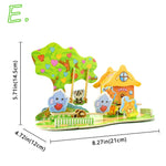 Cartoon Cardboard Jigsaw Puzzle 3D Paper Model Building Kits diy House 3D Puzzle Toys for Kids Games Educational Toys Gifts