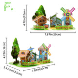 Cartoon Cardboard Jigsaw Puzzle 3D Paper Model Building Kits diy House 3D Puzzle Toys for Kids Games Educational Toys Gifts