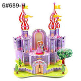 3D DIY Puzzle Castle Assembling Model Cartoon House Paper Toy Kid Early Learning Construction Pattern Gift Children House Puzzle