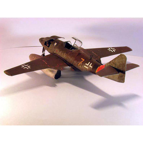 2021 1Pcs DIY 1:33 Scale Paper German Me-262 Fighter Model Kit Plane Aircraft Gift for Kids Adults Office Desktop Decor